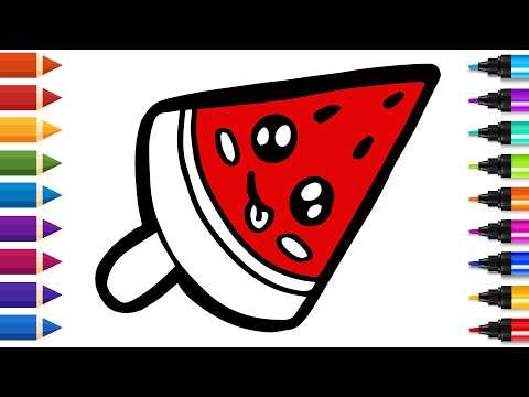 Drawing and Coloring a Cute Cream | Easy Step By Step Tutorial
