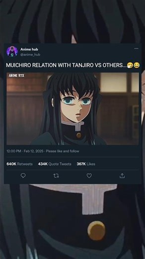 MUICHIRO RELATION WITH TANJIRO...🤧😂#demonslayer #sonic #shadow #sonicthehedgehog #edit #muichiro