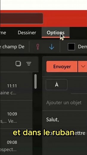 Demande un accusé de réception et de lecture sur Outlook
