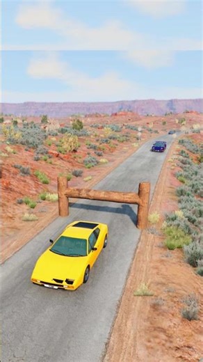 Super Fast Cars Vs Log Trap Beam.ng Drive #beamngdrive #beamng