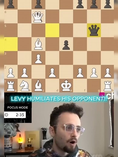 LEVY HUMILIATES HIS OPPONENT!! WOW 😮 Credit: @levyrozman Music: Epic Dramatic Violin Music - Lethe #chess #gothamchess