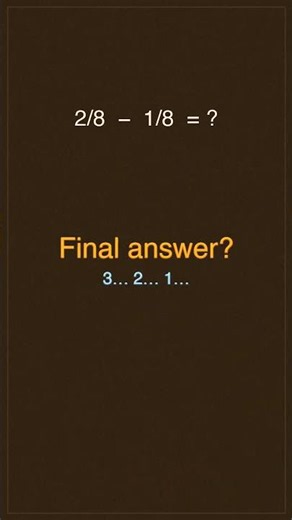 Most 4th graders miss this Fraction Subtraction question 😱