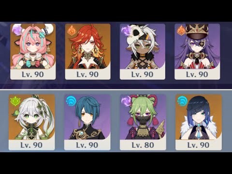 6.0B Spiral Abyss - Floor 11 (Melulite's Account): Learning 8 Characters + C6 Varesa and C6 Kusanali