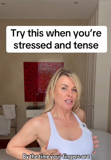 Feeling stressed or holding tension in your body? Try this simple, instant-release exercise. Place the palms of your hands just behind the breasts, gently squeezing and pushing across the bone area. As you skim across, the pressure naturally softens until it becomes a light touch. Add a slow, deep breath if you can. Inhale... and release. This works because the liver and spleen channels meet here, two major organs deeply involved in the stress response. By easing tension at this point, you help 