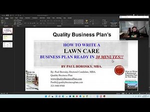 How to use a LAWN CARE Business Plan Template by Paul Borosky, MBA.