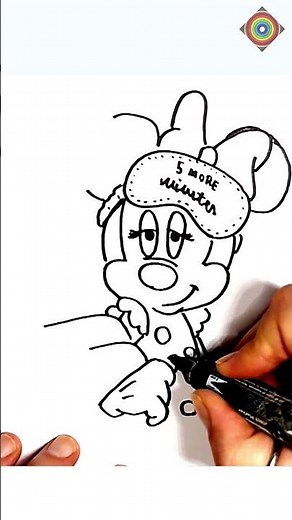 How to Draw Minnie Mouse 🌈 Drawings for Kids