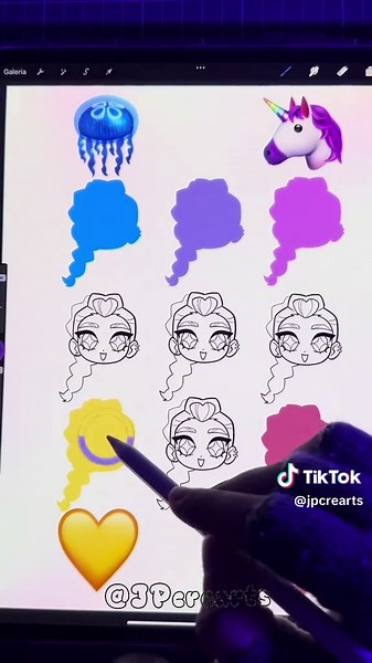 Emoji Color Mixing Palette for K-Pop Demon Hunters