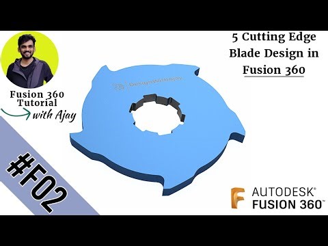 How to Design a 5 Cutting Edge Blade Design in Fusion 360 |#Fusion360| |#designwithajayl