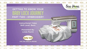 In this free Sew at Home class, learn the embroidery side of your Baby Lock Journey with instructor Linda Pacini! Find the class here: http://bit.ly/2pVheDV | Baby Lock USA & Canada