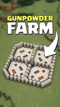 Minecraft Unlimited Gunpowder | Creeper Farm for Java Edition | #minecraft #viral #gaming #shorts