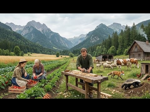 Countryside Farming Life 🌿 Bountiful Fruit & Vegetable Harvest & Handmade Wooden Crafts