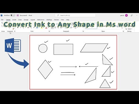 How to Convert Ink to Shape in Microsoft Word || How to create Geometry Shapes in Microsoft word
