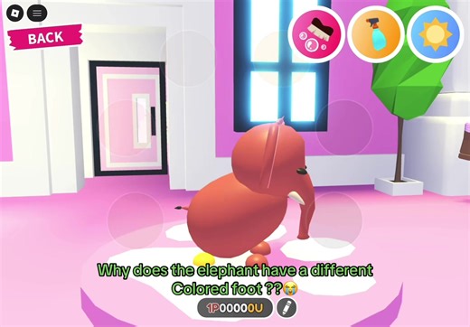 Why is there ONE different foot 😔 #adoptme #robloxfyp #elephant #funny