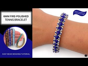 6mm Fire-Polished Beaded Tennis Bracelet Tutorial