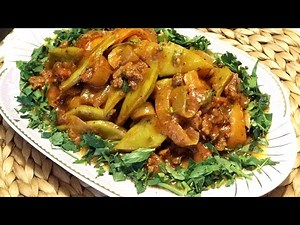 HOW TO MAKE ROMANO BEANS WITH MEAT SAUCE - By Ani