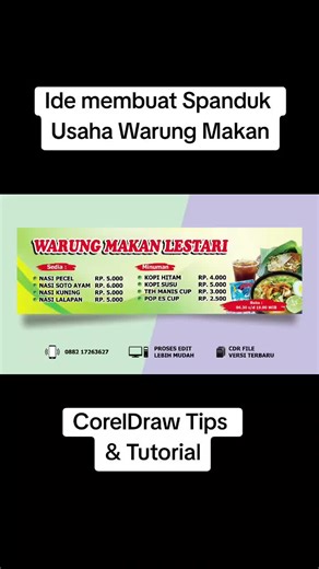 Ide Membuat Spanduk Usaha Warung Makan dengan CorelDraw