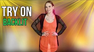 Try on transparent dresses: Shining style backlit - YTboob