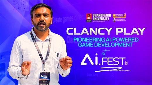 During Campus Tank at AI Fest 2026 — India’s first and largest university-led AI innovation platform — visionary entrepreneur Mr. Anurag Kumar (Founder & CEO, Clancy Studio) shared his groundbreaking creation. Introducing Clancy Play, an AI-powered video game creation platform that lets you design your own games with just a simple prompt. Catch this exclusive video to see how Mr. Kumar is redefining the way games are made and inspiring the next generation of innovators! https://www.cuchd.in/aife