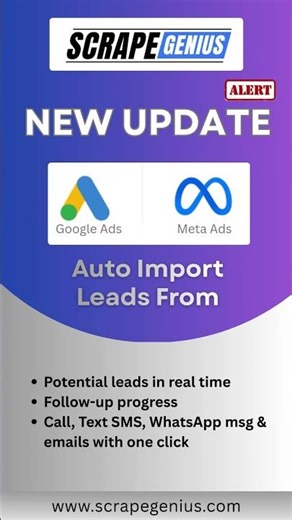 Google Ads & Meta Ads Leads Auto-Import | New Update | Scrape Genius #metaads #googleadsleads