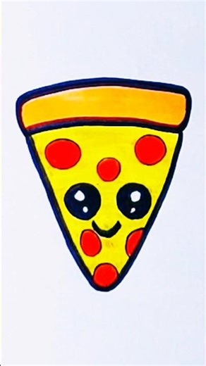 Cute Pizza Drawing 😍