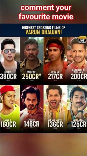 #varundhawan HIGEHEST GROSSING FILMS OF VARUN DHAWAN! #upcomingmovies