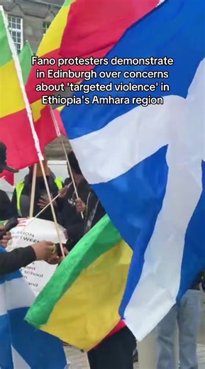 Fano Community Protests in Edinburgh Against Violence in Ethiopia