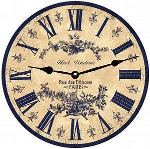 Blue French Toile Clock - Etsy
