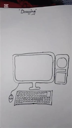 draw computer 🖥️ #1ksubscribers #subscribe #art