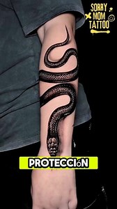 El significado del tatuaje de serpiente 🐍✒️🖤 #serpiente #ideastattoo #tattoo #tattoos #tatuajes | Sorry Mom Tattoo