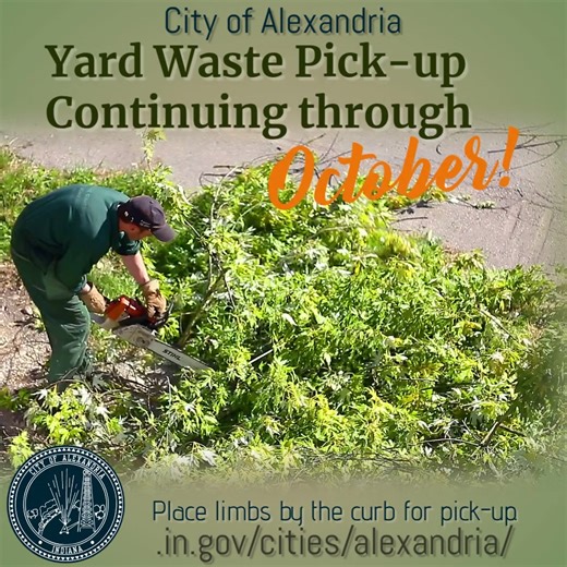 🌳 Got Limbs? We’ll Take ‘Em! 🌳 Fall is here, and tree limbs are dropping everywhere. Don’t let them clutter your yard! The City of Alexandria will continue yard waste pickup until October 31st. 🟢 Thursdays: North of Broadway 🔵 Fridays: South of Broadway Stack those branches, twigs, and limbs, we’ll swoop in like a team of superhero woodchucks and haul them away! 🦫💪 Keep Alexandria looking branch-tastic this fall! 😄 #AlexandriaIN #TreeMendousCleanup #YardWaste #FallCleanup | City of Alexan
