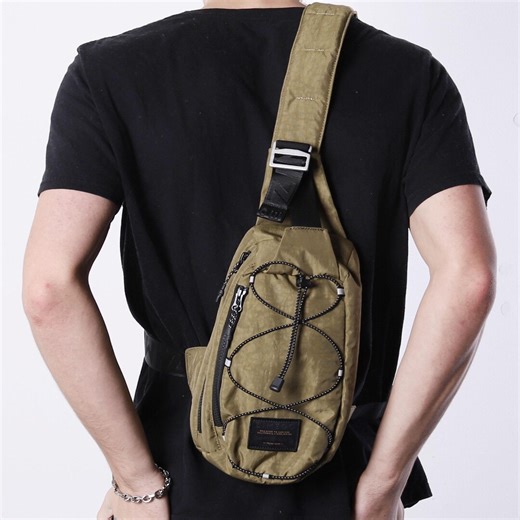 Olive Nylon Sling Bag: Tactical Fanny Pack for Travel - Etsy