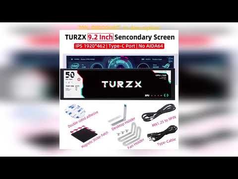 Why Everyone’s Talking About This Product! TURZX 9.2 Inch USB Chassis Secondary Screen 1920*462 IP