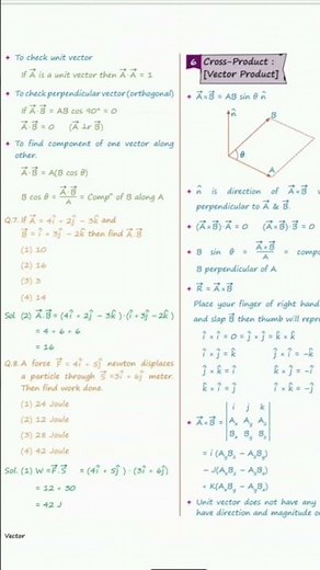 Vector short and detailed notes 📝 for neet 🤓