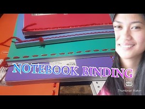 PAANO BA MAG TAHI NG NOTEBOOK GAMIT ANG YARN?😂 / NOTEBOOK BINDIN🌷🌻🌼