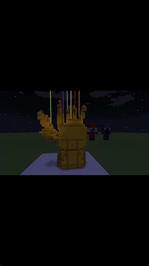I tried making the infinity gauntlet #minecraft #marvel