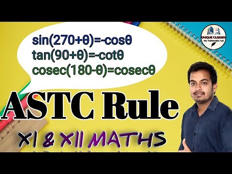 ASTC Rule of Trigonometry || Allied Angles Trigonometry || Class 11 & 12 Maths