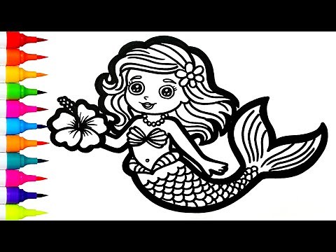 Magical Mermaid Drawing Art 🧜‍♀️ | How to Draw a Mermaid Step by Step
