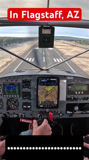 POV landing light sport airplane.