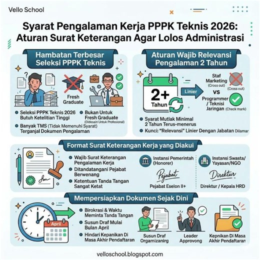Syarat Pengalaman Kerja PPPK Teknis 2026: Aturan Surat Keterangan Agar Lolos Administrasi