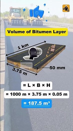 ✅How to Calculate Quantity of Bitumen for Road Construction #viralshorts