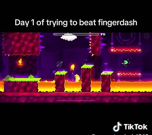 Day 1 Challenge: Beating Fingerdash in Geometry Dash