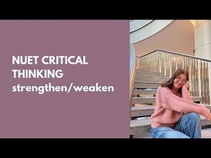 разбираем weaken & strengthen в NUET Critical Thinking