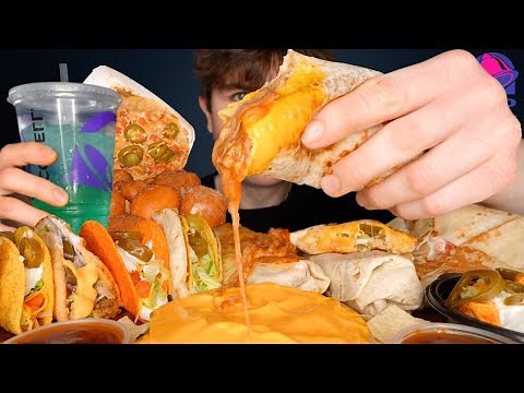 ASMR MUKBANG MAGIC MIKEY $100 TACO BELL MENU ORDER | WITH CHEESE