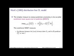 2019 01 31 Risk modelling in insurance Part III Mack's Chain Ladder
