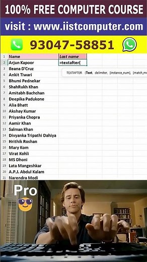 How to extract last name in excel | #excel #exceltips #stenograper #exceltricks #stenoaddiction