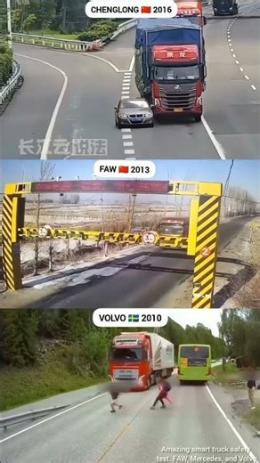 Automatic Emergency Braking Test (AEB) featuring FAW, Volvo, and Mercedes