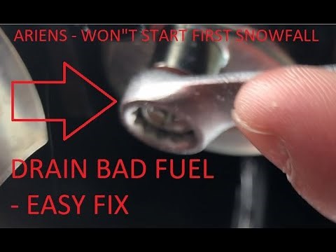 Ariens Snowblower Won't Start First Snowfall - BAD FUEL STUCK - EASY FIX