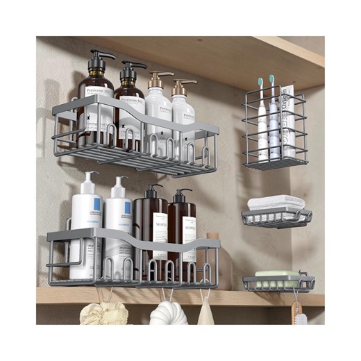 Rustproof Adhesive Shower Caddy 5 Pack - Etsy