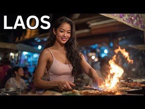 🇱🇦🔥😱 THEY SERVED IT ALIVE | Extreme Street Food | Vientiane Laos Walking Tour 🇱🇦 4K HDR