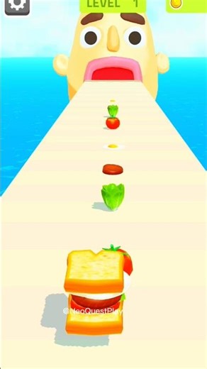 Sandwich Runner: Making the Biggest Sandwich! 🥪 Can he eat it? #Shorts #gaming #viral